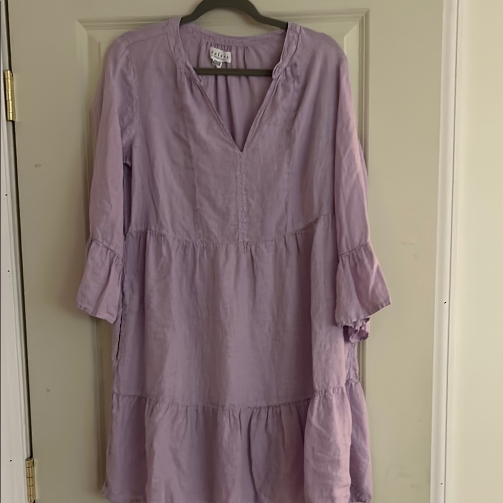 Velvet by Graham & Spencer Purple Tiered Ruffled Sundress